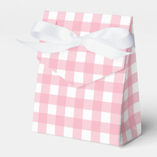Caixa de Favor de Tenda Xadrez Gingham Rosa