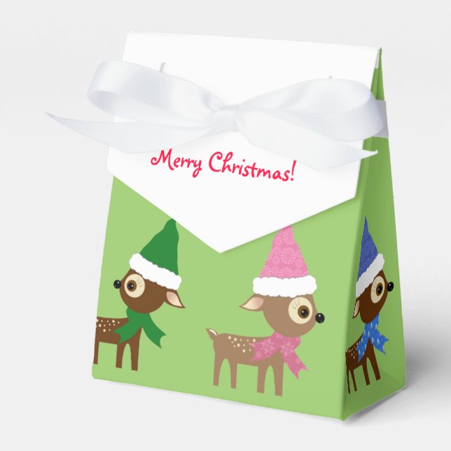 Caixa de Favor de Veado de Natal Fofo (Frente)