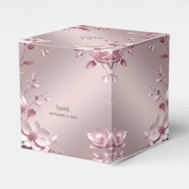 Caixa de Favor Delicado Floral Rosa