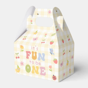 Caixa de Favor Diversa de Gingham para Aniversário