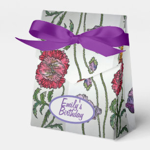 Caixa de Favor do Bolo de Bolo de Bolo Floral Cor-