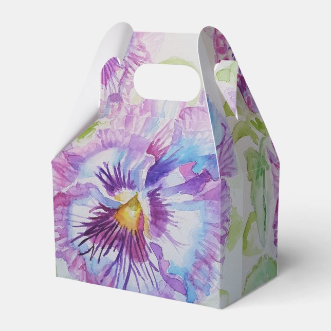 Caixa de Favor do Bolo de Flor de Flor Roxo (Frente)