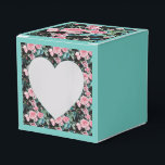 Caixa de Favor do Bolo do Partido do Bolo do Rosa<br><div class="desc">Caixas De Favor Do Bolo Do Fio Floral Do Rosa De Aqua Rosa chique. Projetado a partir de uma das minhas pinturas aquáticas.</div>