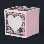 Caixa de Favor do Bolo do Partido do Bolo Floral d<br><div class="desc">Caixas De Favor Do Bolo Do Fio Floral Do Rosa De Aqua Rosa chique. Projetado a partir de uma das minhas pinturas aquáticas.</div>