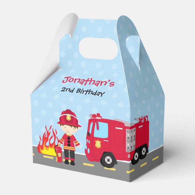 Caixa de Favor do Bombeiro (Boys Birthday Fireman) (Frente)