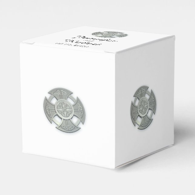 Caixa de Favor do Casamento Celta em Prata (Frente)