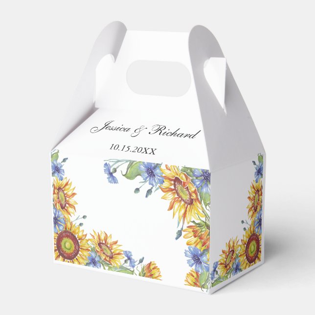 Caixa de Favor do Casamento de Cores Aquáticas da  (Frente)