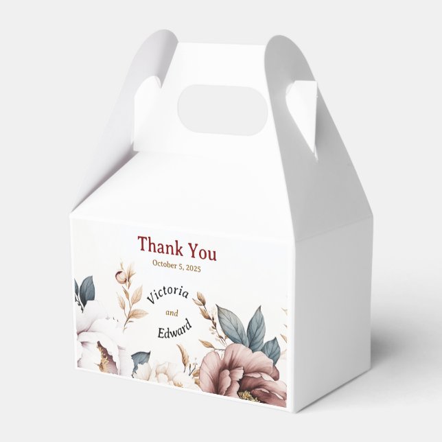 Caixa de Favor do Casamento de Luxo Vitoriano (Verso)