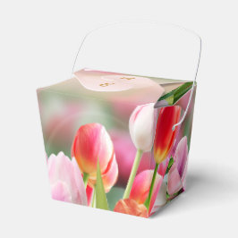 Caixa de Favor do Casamento de Tulip Florals Color