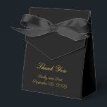 Caixa de Favor do Casamento Dourado Clássico Elega<br><div class="desc">Caixa de Favor do Casamento Dourado Clássico Elegante</div>