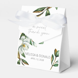 Caixa de Favor do Casamento Floral da Magnolia Bra