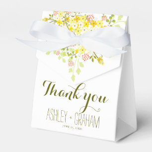 Caixa de Favor do Casamento Floral Personalizado c