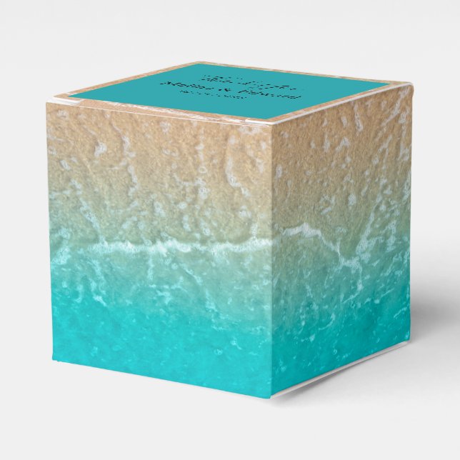 Caixa de Favor do Casamento Tropical de Praia Eleg (Frente)