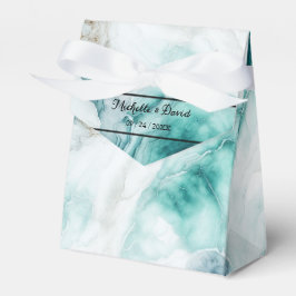 Caixa de Favor do Casamento Verde de Peacock