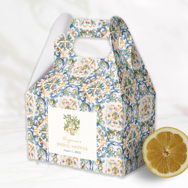 Caixa de Favor do Chá de panela Italiano (Italian Bridal Shower Favor Box
)