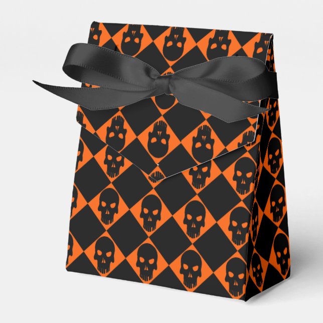 Caixa de Favor do Crânio Negro do Halloween (Frente)