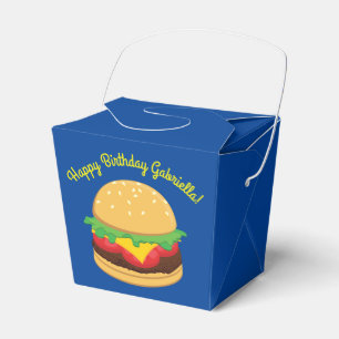 Caixa de Favor do Hamburger Festa de aniversário 