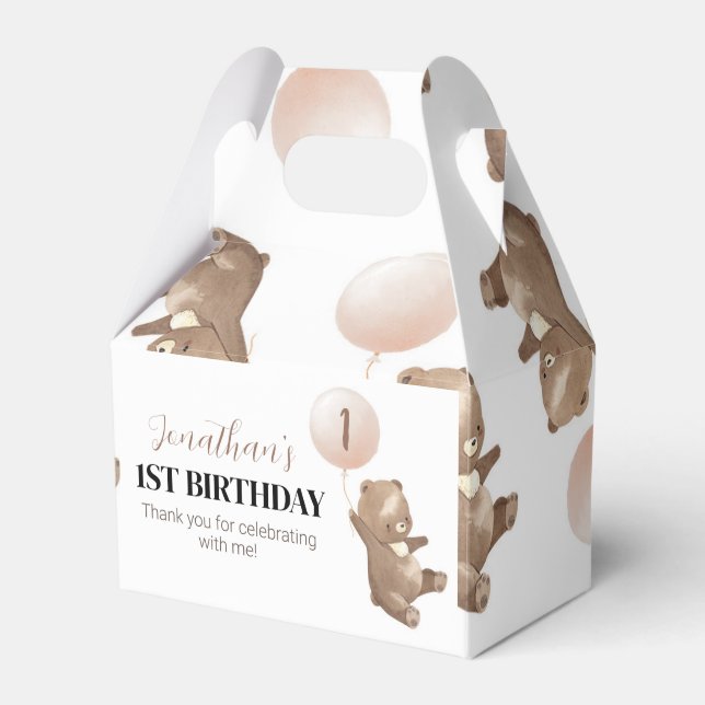 Caixa de Favor do Primeiro Aniversário do Urso de  (Frente)