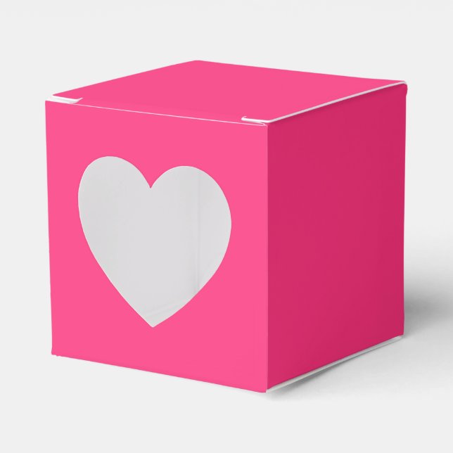 Caixa de Favor em Coração Rosa Neon (Frente)