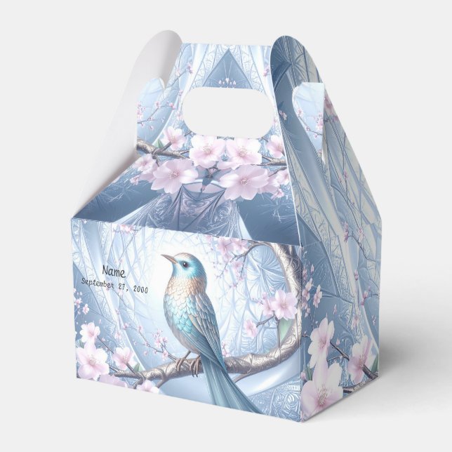 Caixa de Favor Floral Blue Bird (Frente)