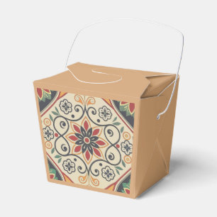 Caixa de Favor Floral Boho em Areia Quente