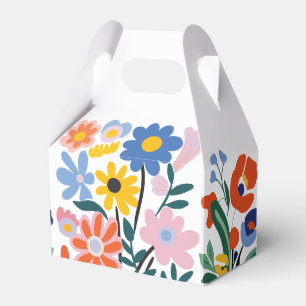 Caixa de Favor Floral Colorida: Belos Buquês