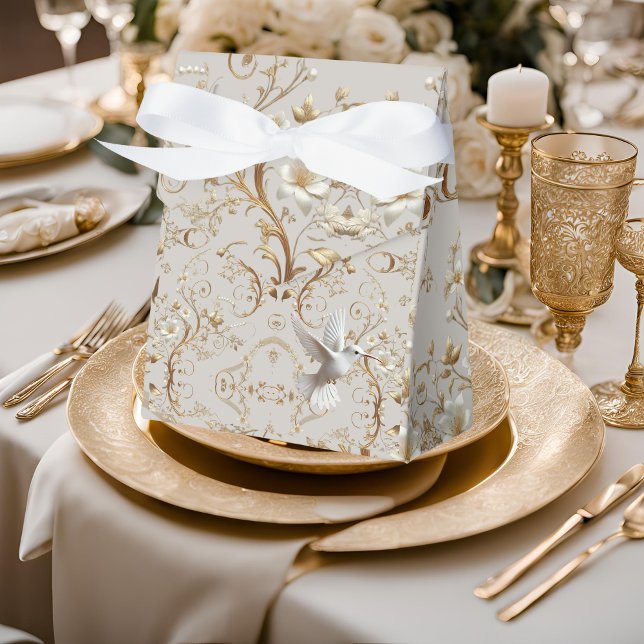 Caixa de Favor Floral de Beija-Pássaro Branco (Criador carregado)