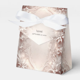 Caixa de Favor Floral de Marfim Branca