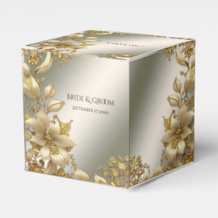 Caixa de Favor Floral do ouro