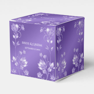 Caixa de Favor Floral na moda Purple