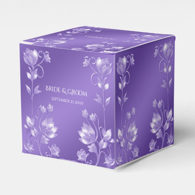 Caixa de Favor Floral na moda Purple (Frente)