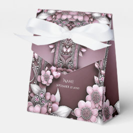 Caixa de Favor Floral Rosa