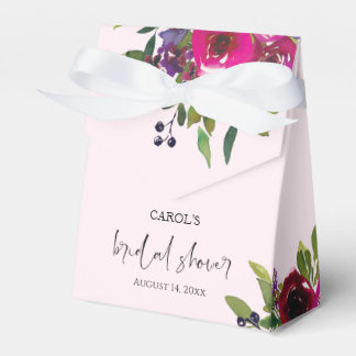 Caixa de Favor Floral Rosa Claro com Aquarela