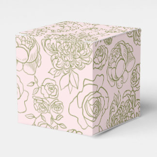Caixa de Favor Floral Sage Verde e Blush