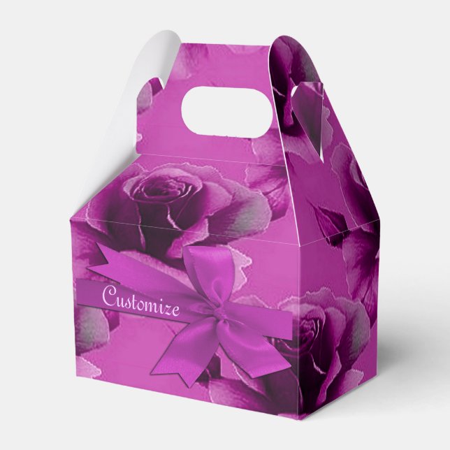 Caixa de Favor Gable com Padrão Floral de Rosas Ro (Frente)