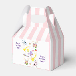 Caixa de Favor Gêmeos Fofos Aniversário Feliz Pink