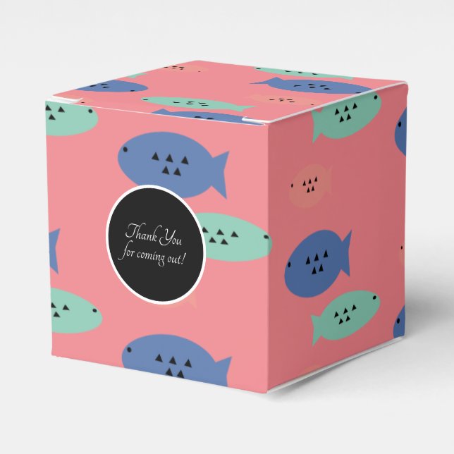 Caixa de Favor Geometrical Fish Blue (Frente)