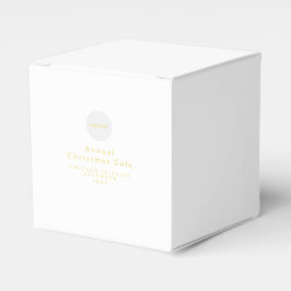 Caixa de Favor Gold e Branco Adicionar Logotipo