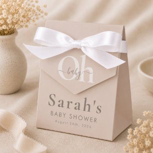 Caixa de Favor Minimalista Terra Marrom Oh Baby Sh