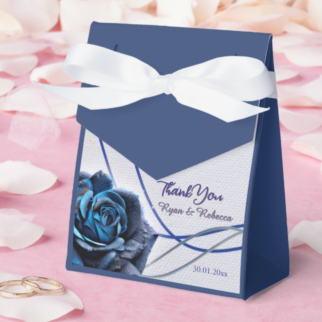 Caixa de Favor Navy Prata Dourado (Casamento)