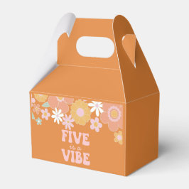 Caixa de Favor para 5º aniversário Retro Floral fi