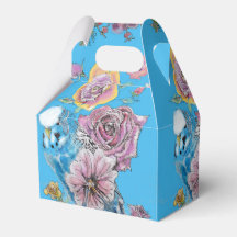 Caixa de Favor para Bolo de Casamento Budgie com R