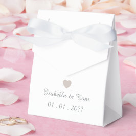 Caixa de Favor para Casamento em Marfim Suave com