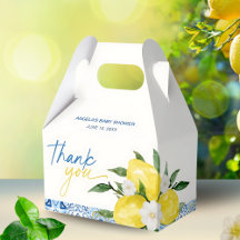 Caixa de Favor para Chá de Bebê Mediterrâneo de Li