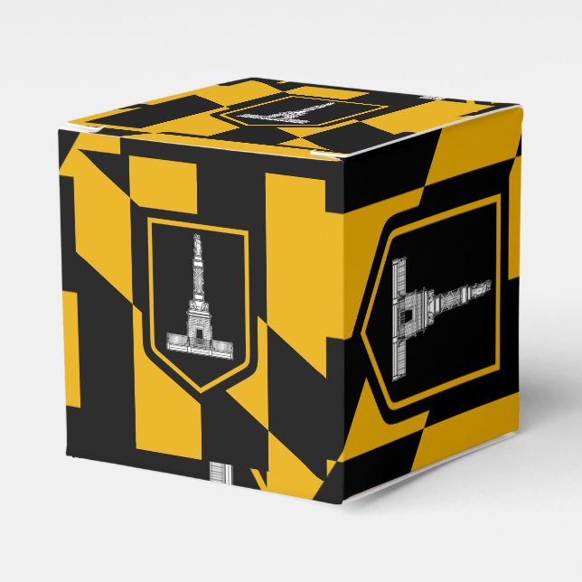 Caixa de favor Patriótica com Bandeira de Baltimor (Frente)