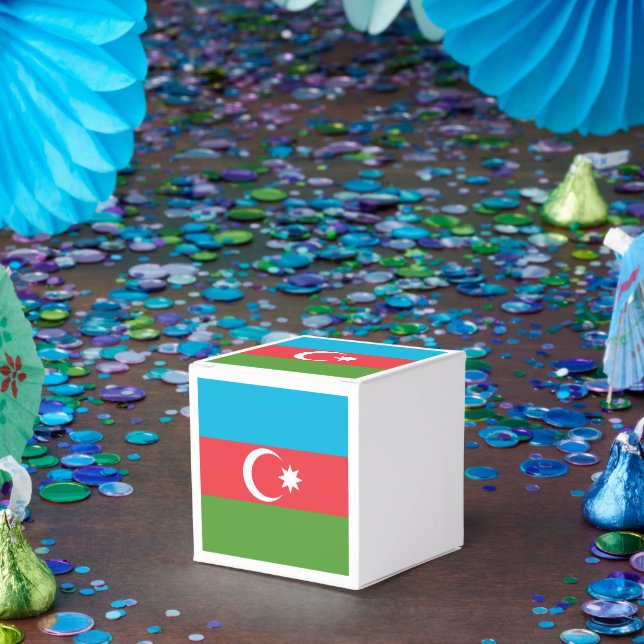 Caixa de favor Patriótico com Bandeira do Azerbaij (Festa)
