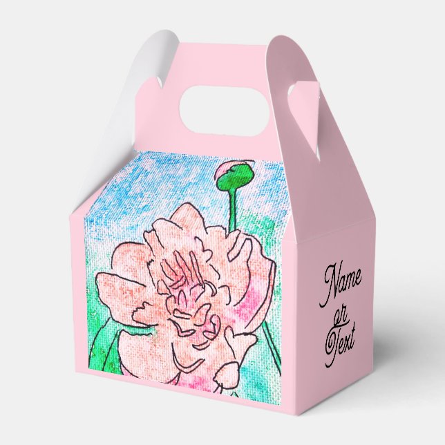 Caixa de Favor Peônia Rosa (Frente)