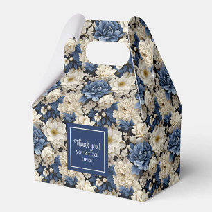 Caixa de Favor Personalizada com Flores Azuis de D