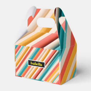 Caixa de Favor Personalizada com Listras Retro C