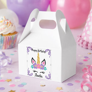 Caixa de Favor Personalizada de Aniversário Feliz